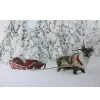 Fiber Optic Lighted Santa In His Sleigh Canvas Wall Art 15.75" X 23.5"