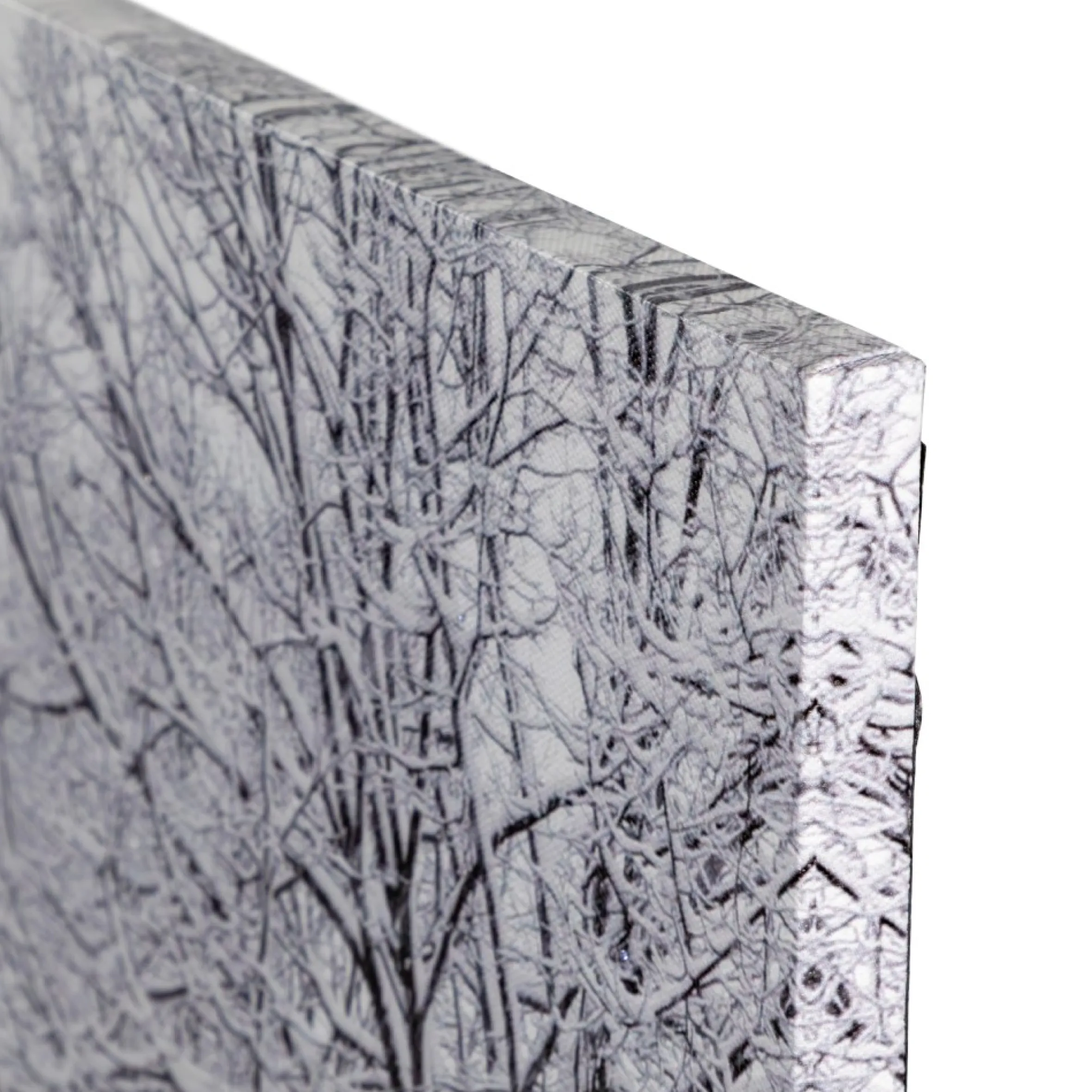 Fiber Optic Lighted Winter Lane Snowfall Christmas Canvas Wall Art 23.5" X 15.75"
