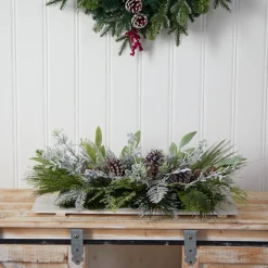26" Flocked Artificial Christmas Arrangement