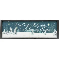 23.5" Framed Silent Night Christmas Wall Sign