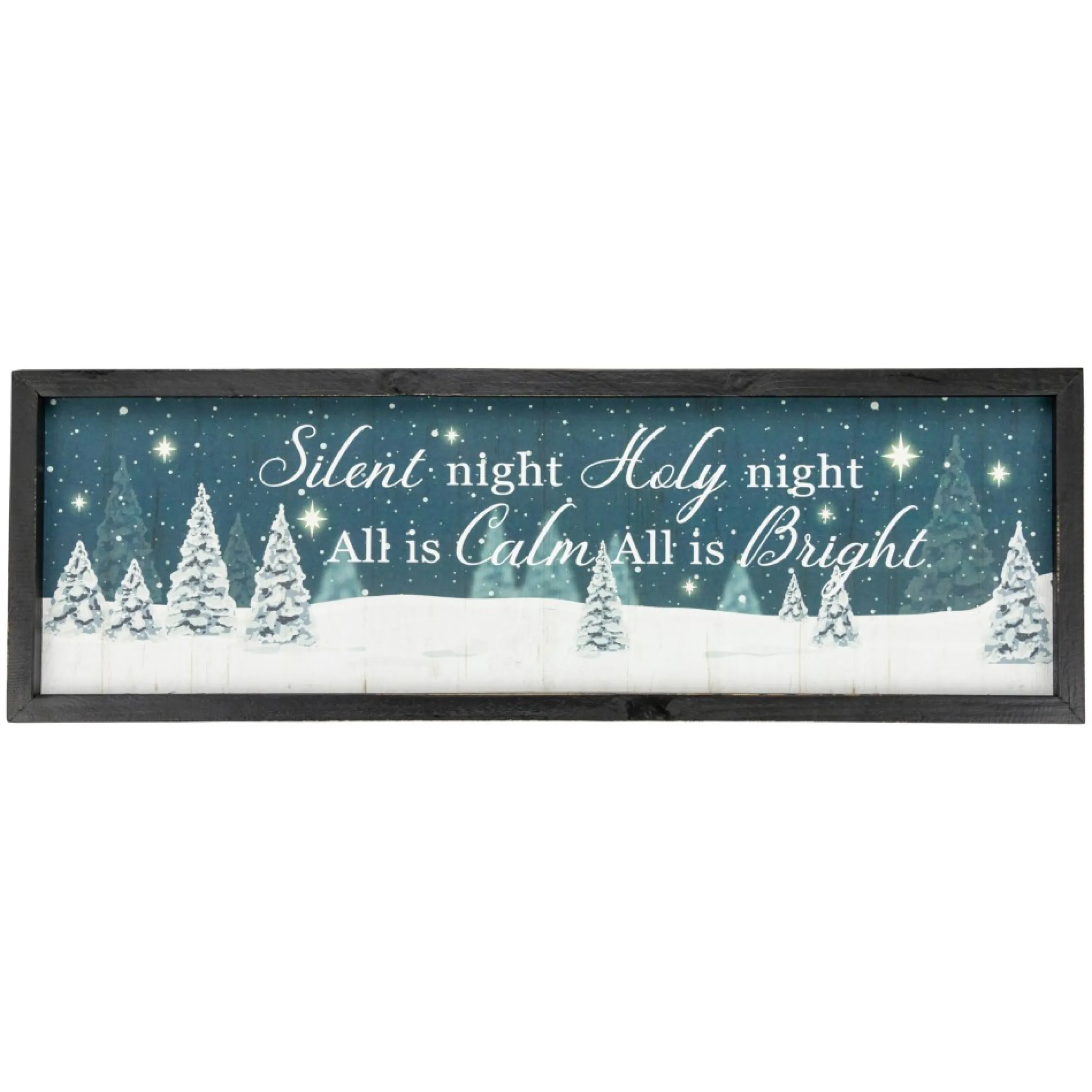 23.5" Framed Silent Night Christmas Wall Sign
