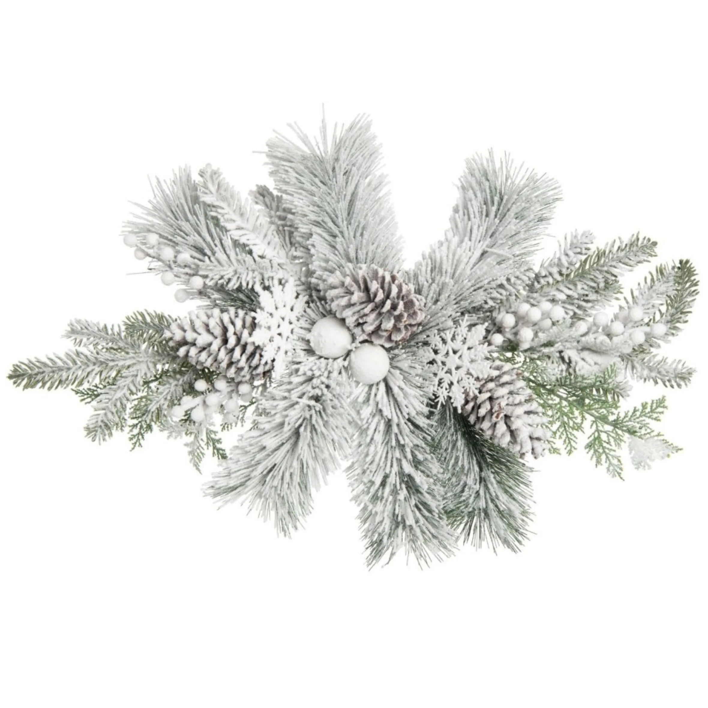 26" Frosted Pinecones And Berries Artificial Christmas Tabletop Centerpiece