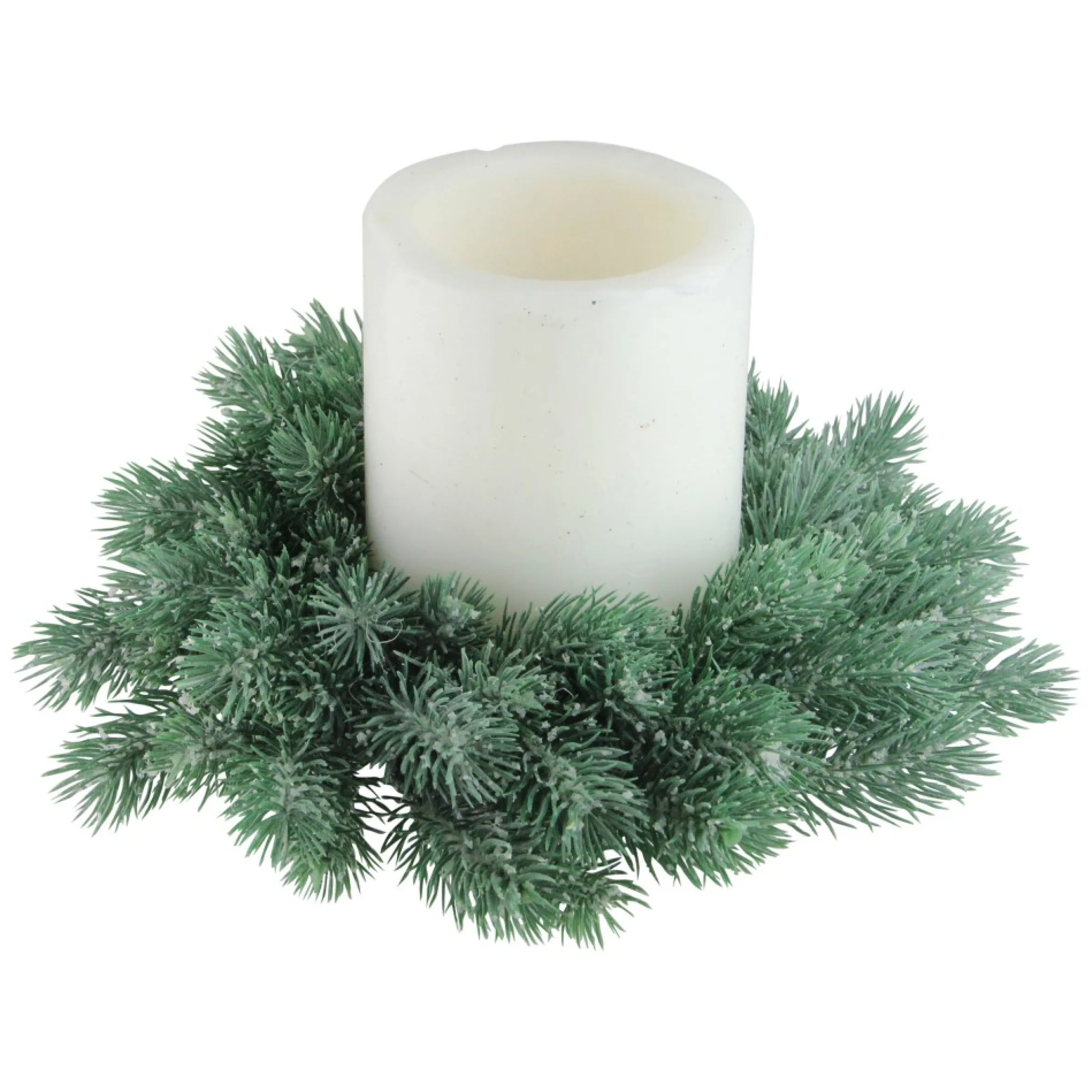 10" Frosted Pine Traditional Christmas Wreath