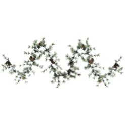 9.5' Frosted Pine With Pine Cones Artificial Christmas Garland - Unlit