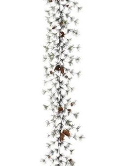 9.5' Frosted Pine With Pine Cones Artificial Christmas Garland - Unlit