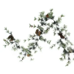 9.5' Frosted Pine With Pine Cones Artificial Christmas Garland - Unlit