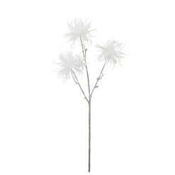 17" Frosted White Spiky Floral Winter Christmas Stem