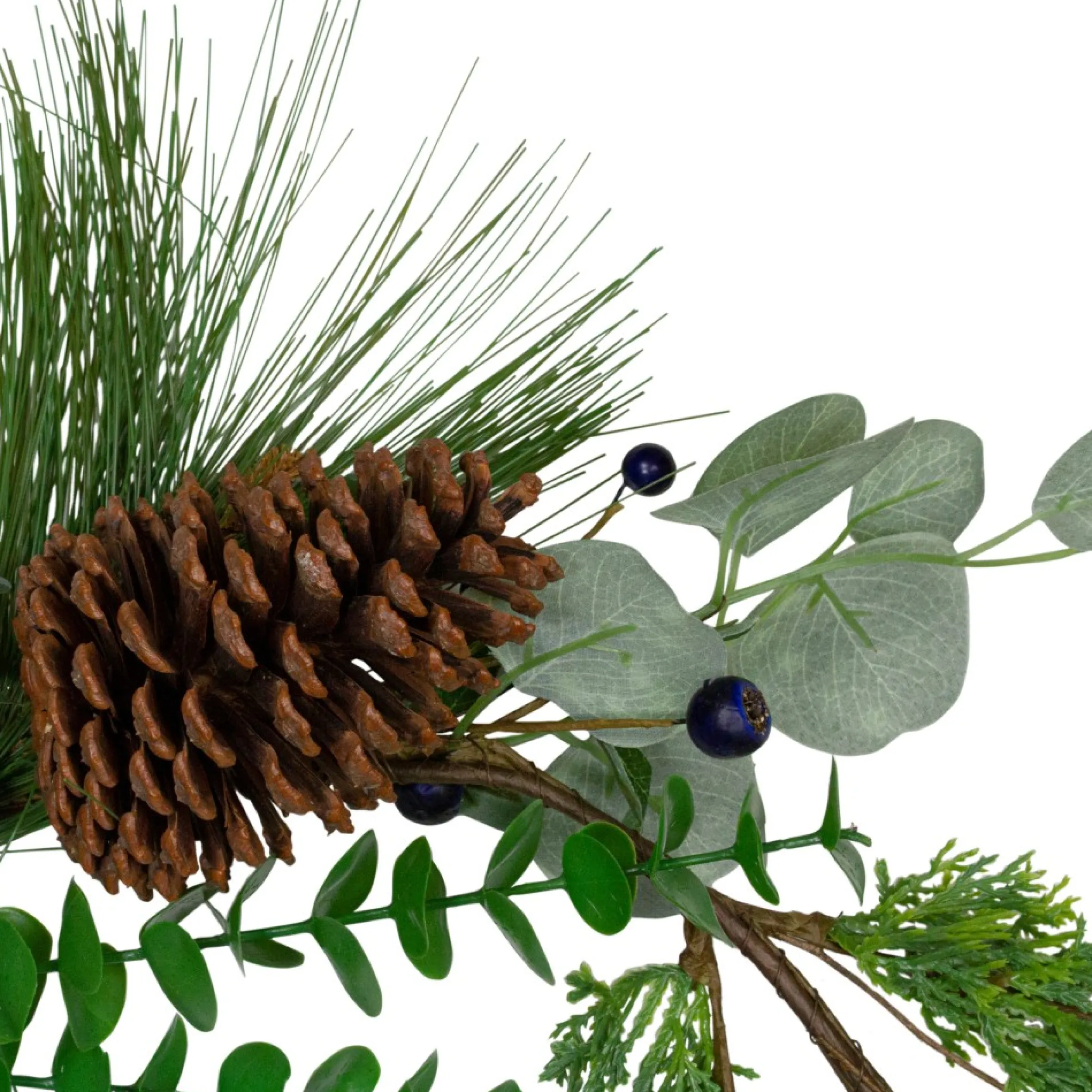 5Ft Blueberry Eucalyptus Pine Artificial Christmas Garland - Unlit