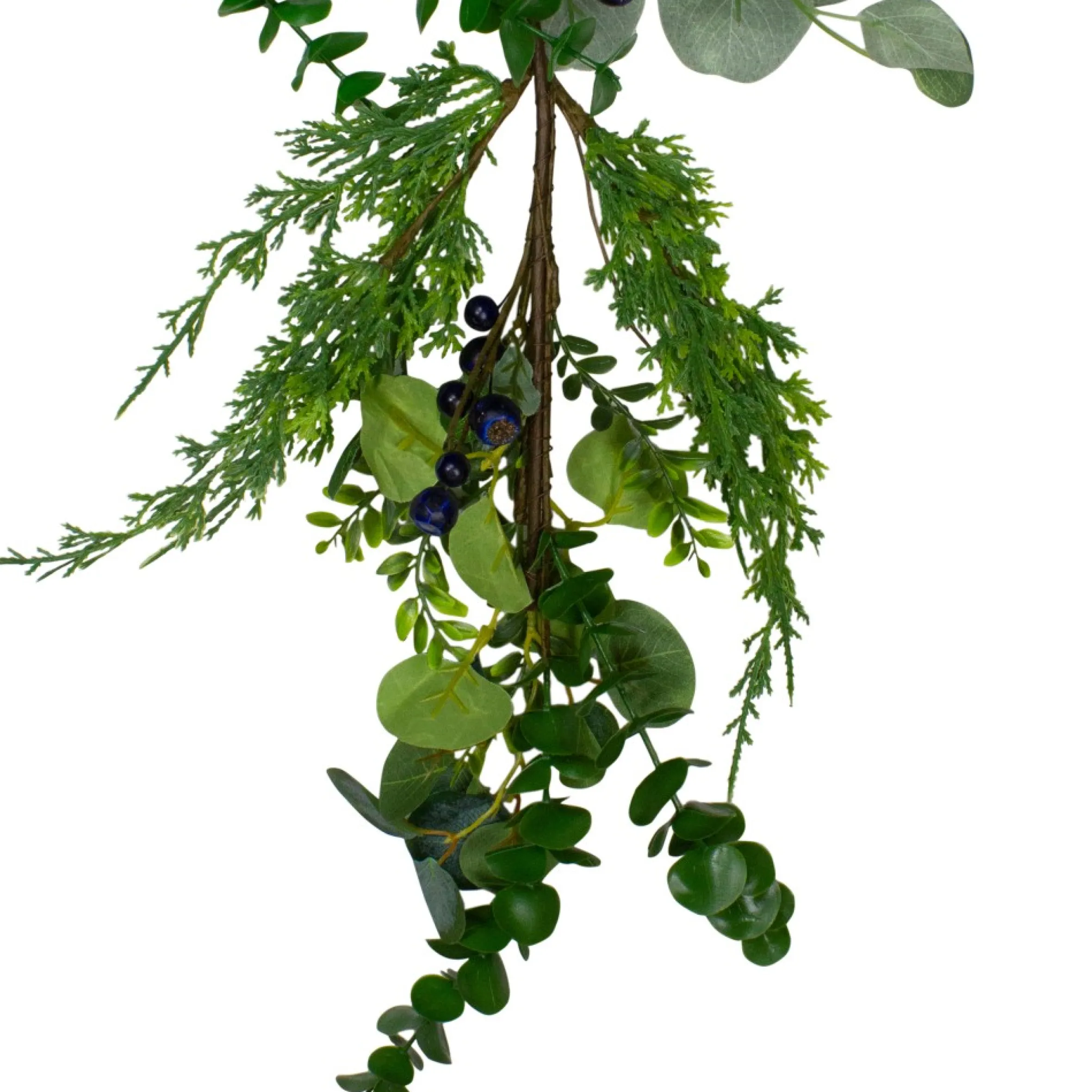 5Ft Blueberry Eucalyptus Pine Artificial Christmas Garland - Unlit