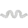 12Ft Clear And White Snowblush Artificial Tinsel Christmas Garland - Unlit