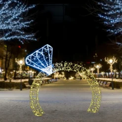 5Ft Lighted Commercial Grade Led Diamond Ring Outdoor Display Decoration
