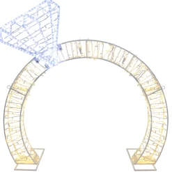 5Ft Lighted Commercial Grade Led Diamond Ring Outdoor Display Decoration