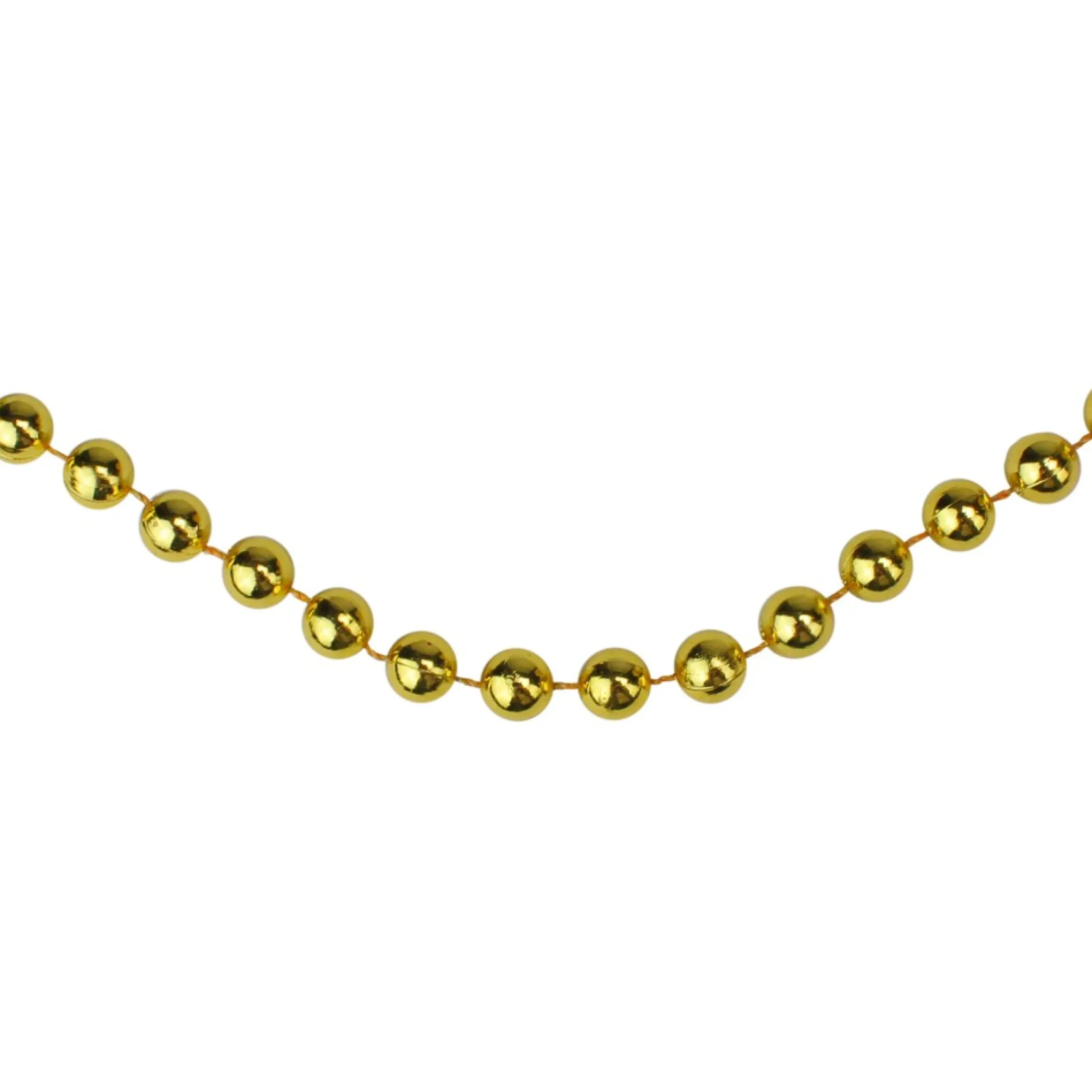 33Ft X 10Mm Shiny Gold Round Beaded Christmas Garland