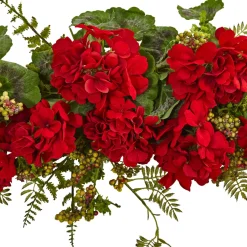 32" Geranium And Berry Artificial Christmas Swag, Unlit