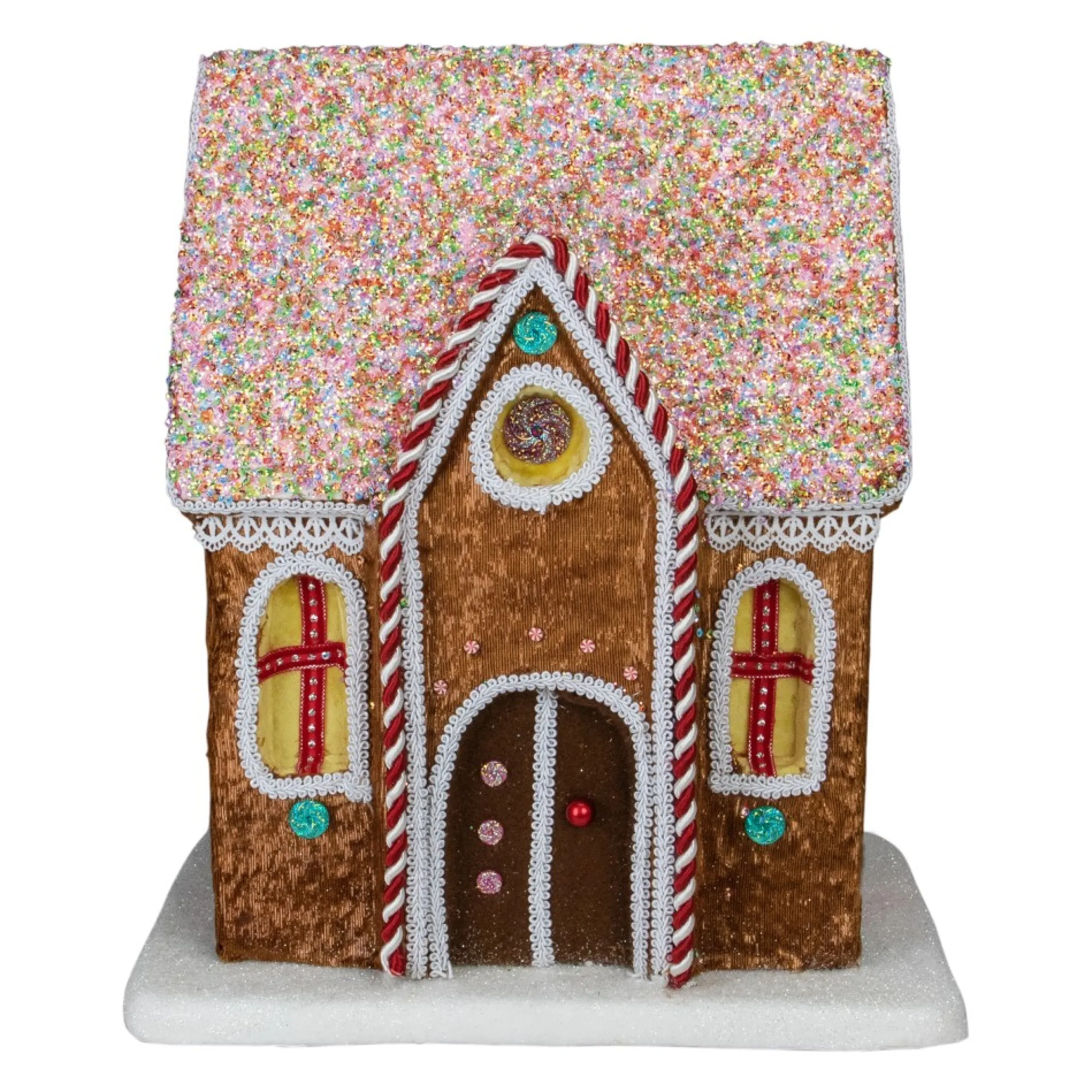 14.5" Gingerbread Kisses Christmas Gingerbread House