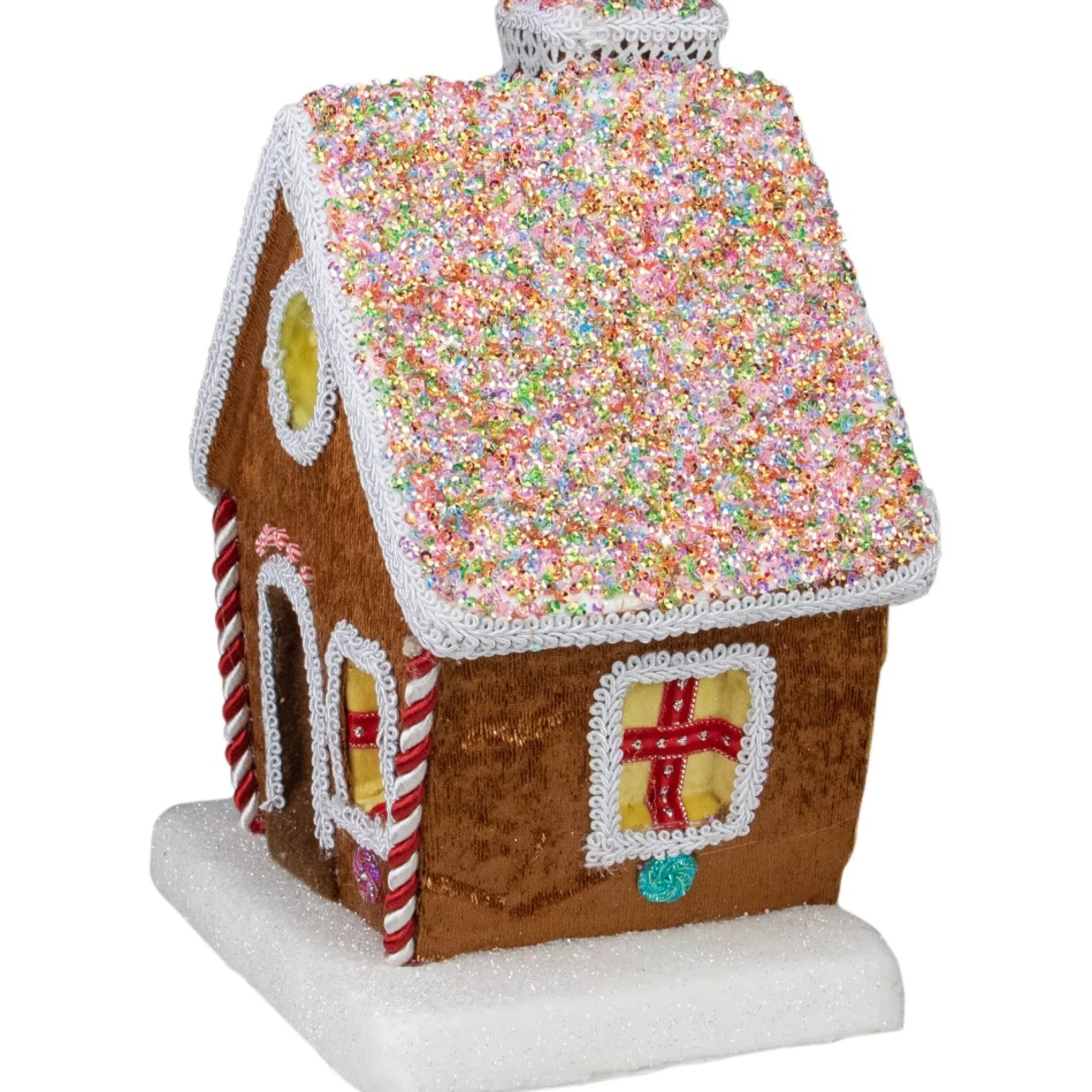 14.5" Gingerbread Kisses Christmas Gingerbread House