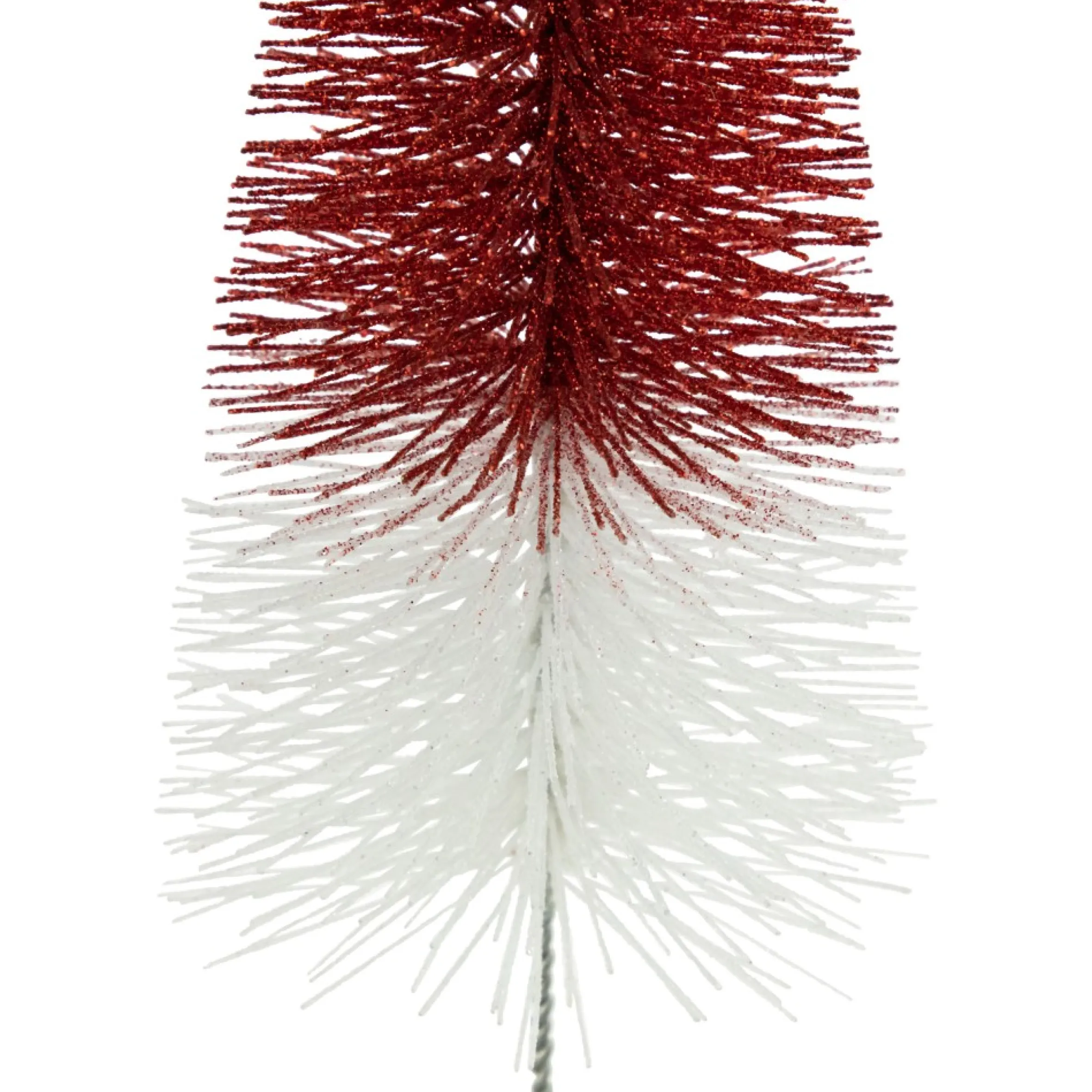12" Glittered Red And White Sisal Tabletop Christmas Tree
