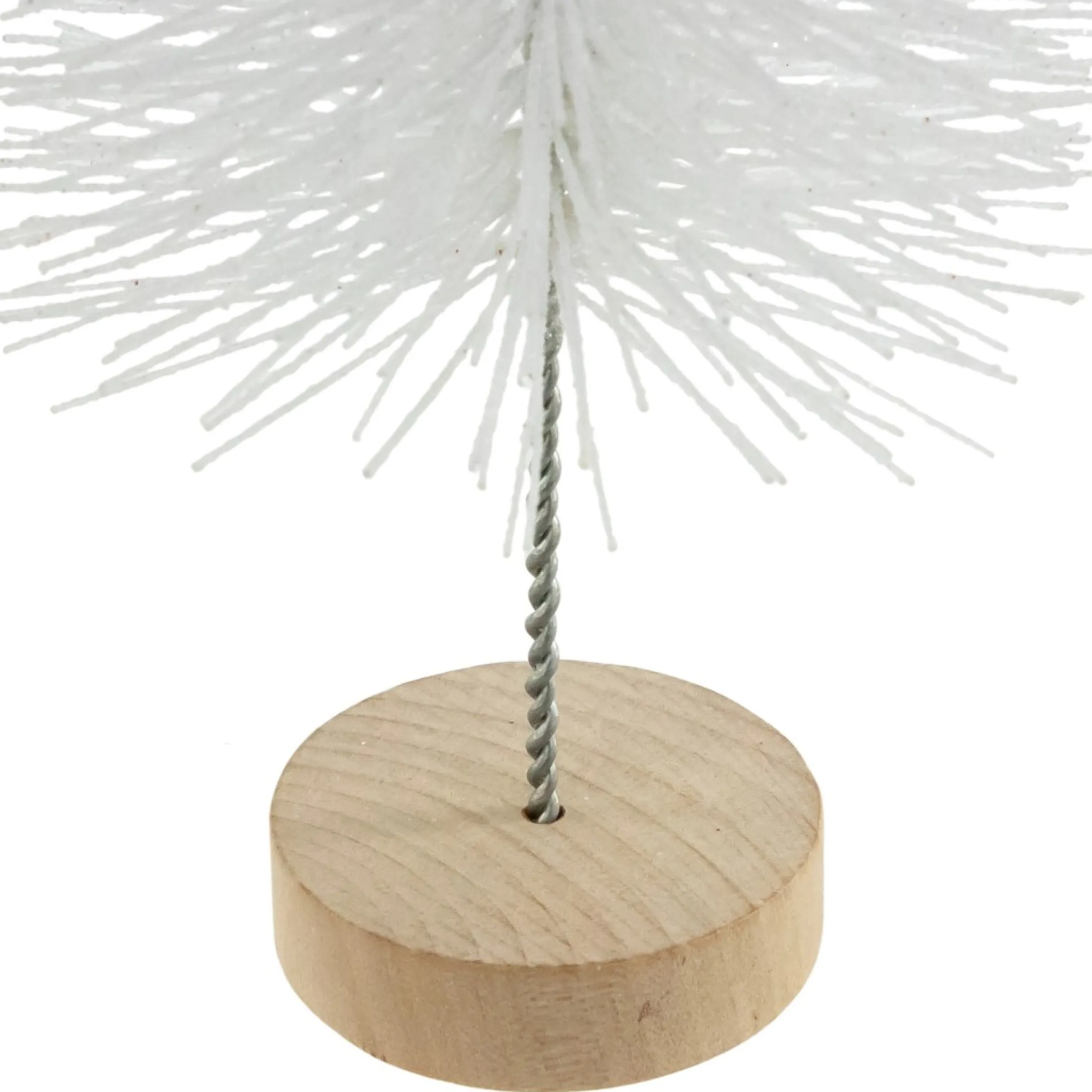 12" Glittered Red And White Sisal Tabletop Christmas Tree
