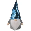 17" Gnome With Blue And Silver Flip Sequin Hat Christmas Decoration