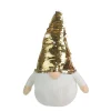 12" Gnome With Gold And White Flip Sequin Hat Christmas Decoration