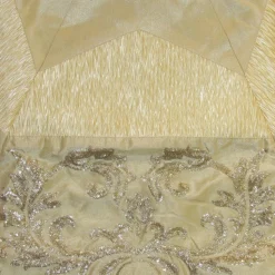 50" Gold And Ivory Sequin Christmas Tree Skirt
