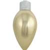 12" Gold And Silver Shatterproof Shiny C9 Light Bulb Christmas Ornament