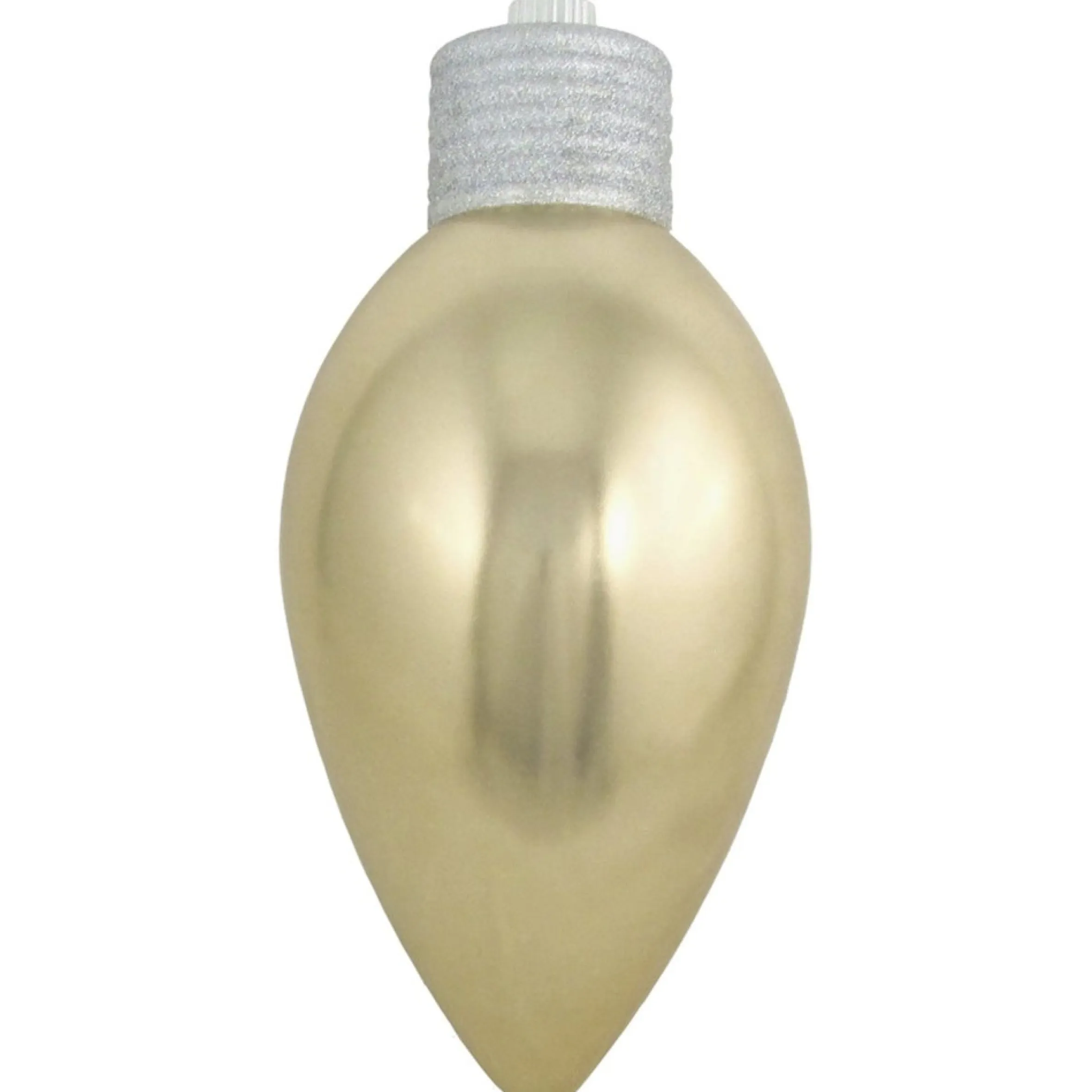 12" Gold And Silver Shatterproof Shiny C9 Light Bulb Christmas Ornament