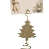 4.75" Gold Christmas Tree Shaped Place Card Holder
