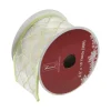 Gold Glittering Diamonds Wired Christmas Craft Ribbon 2.5" X 10 Yards