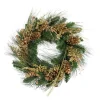 Gold Glitter Pine Cone And Berry Artificial Christmas Wreath - 26-Inch, Unlit