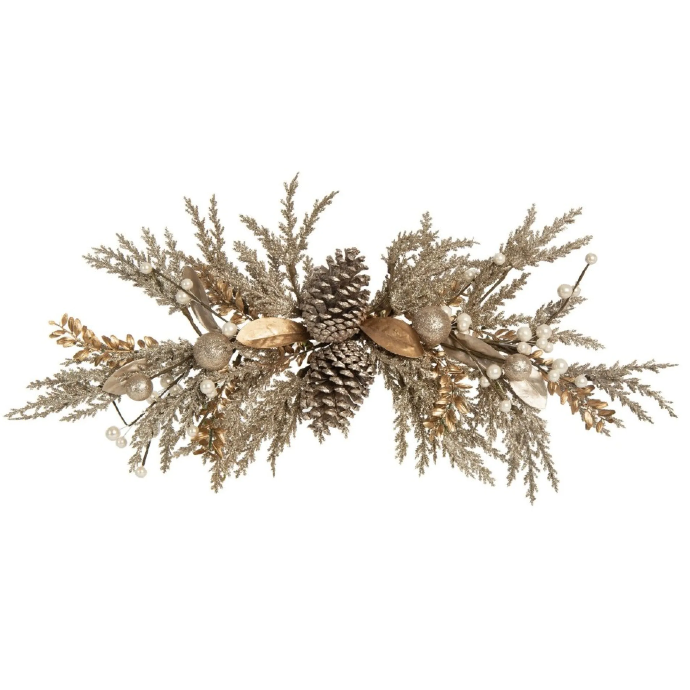 27" Gold Harvest Gilded Floral Swag, Unlit