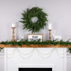 15' Gold Lame Beaded Artificial Christmas Garland - Unlit