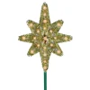 21" Gold Lighted Star Of Bethlehem Christmas Tree Topper - Clear Lights