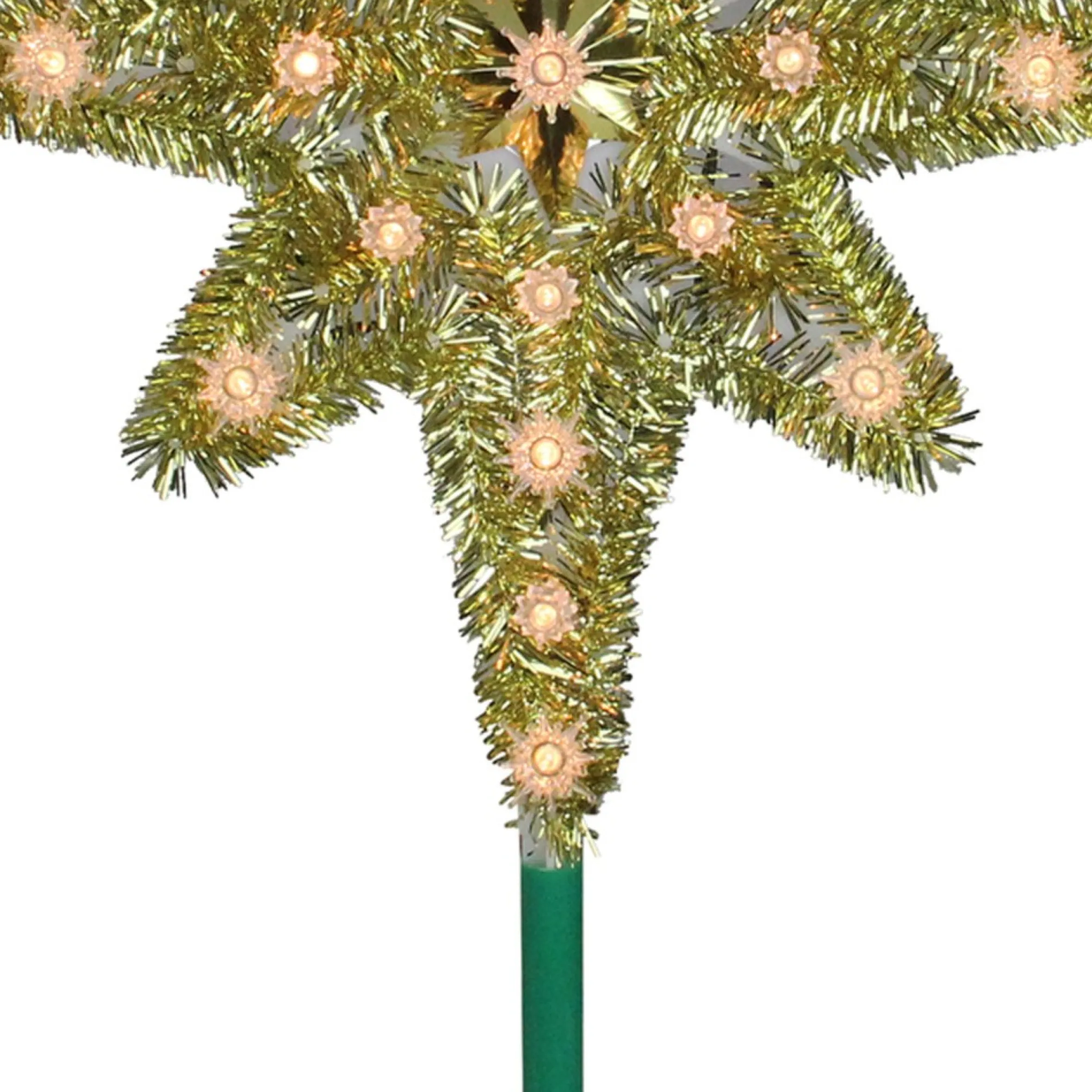 21" Gold Lighted Star Of Bethlehem Christmas Tree Topper - Clear Lights