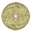 20" Gold Sequin Snowflake Pattern Mini Christmas Tree Skirt