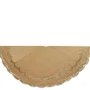72" Gold Sequins Scalloped Embossed Christmas Tree Skirt