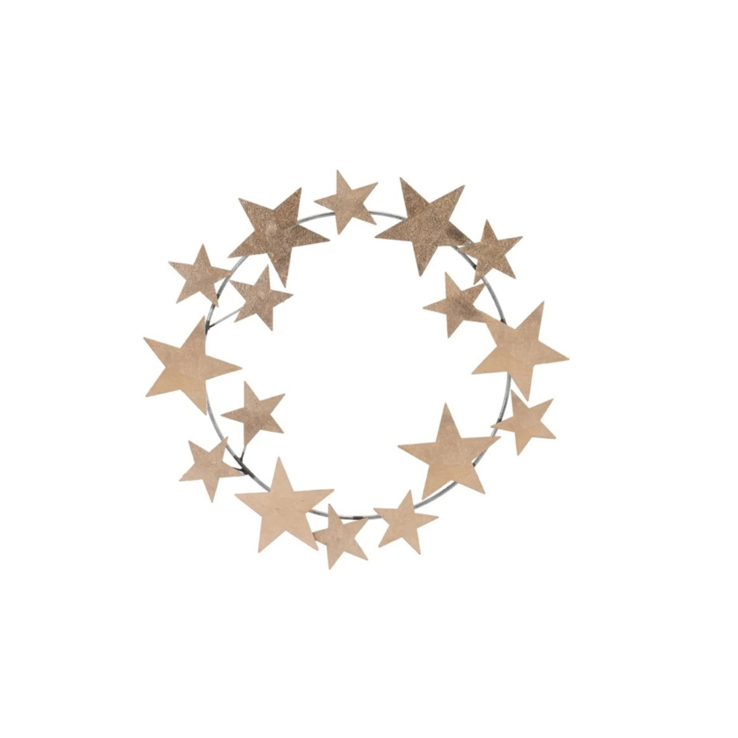 19" Gold Star Christmas Wreath