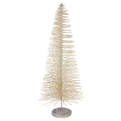 26" Gold Wooden Bottle Brush Christmas Tree