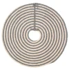 50" Gray And Beige Shag Striped Round Christmas Tree Skirt