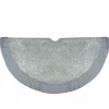 48" Gray And Silver Faux Fur Snake Skin Pattern Christmas Tree Skirt