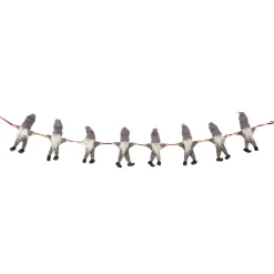 30" Gray And White Knit Gnome Novelty Christmas Garland