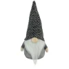 12" Gray And White Standing Gnome Tabletop Christmas Decoration
