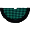 48" Green And Black Plaid Christmas Tree Skirt