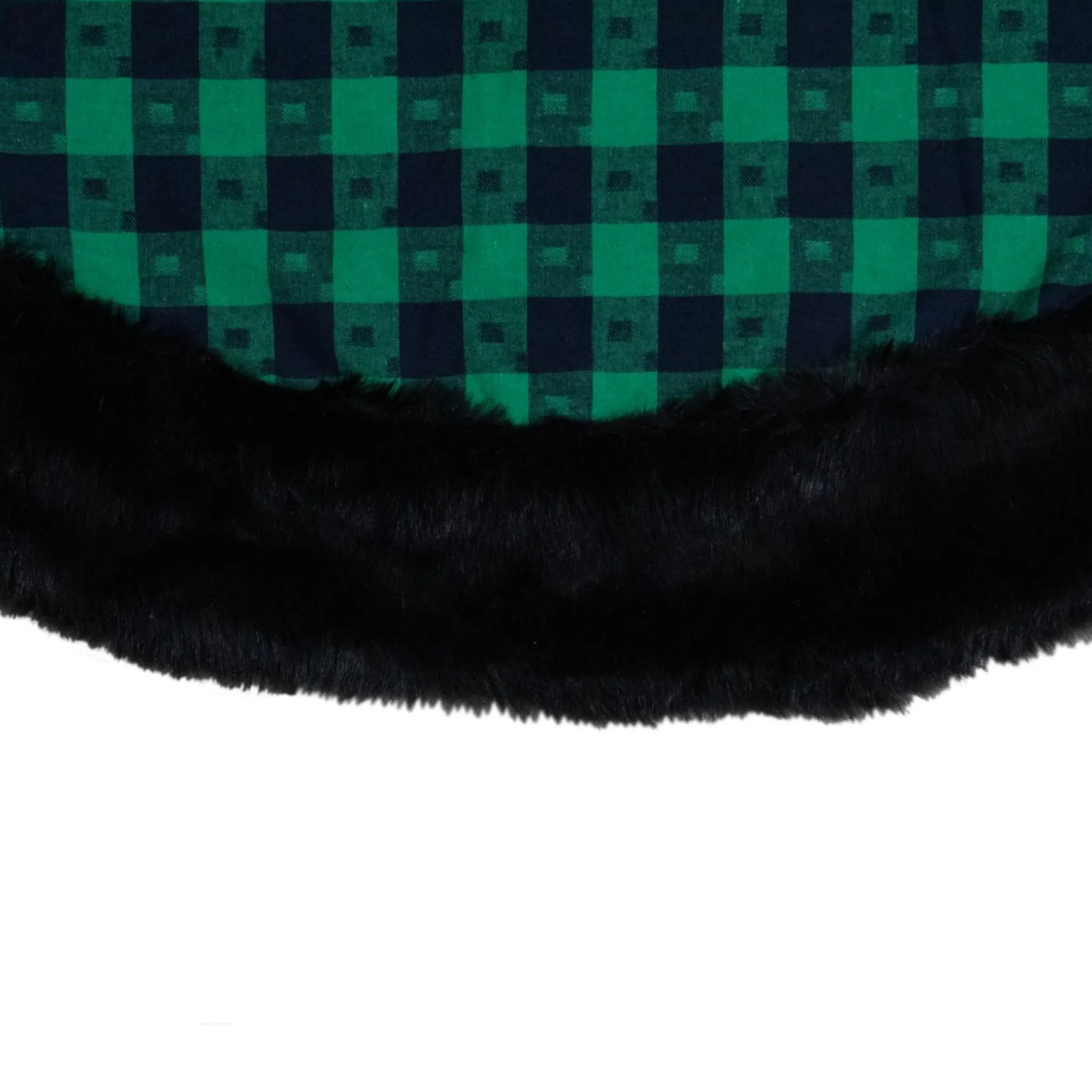 48" Green And Black Plaid Christmas Tree Skirt