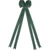 50" Green And Black Plaid 16 Loop Christmas Bow Decoration