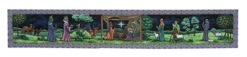 72" Green And Blue First Christmas Nativity Scene Table Runner