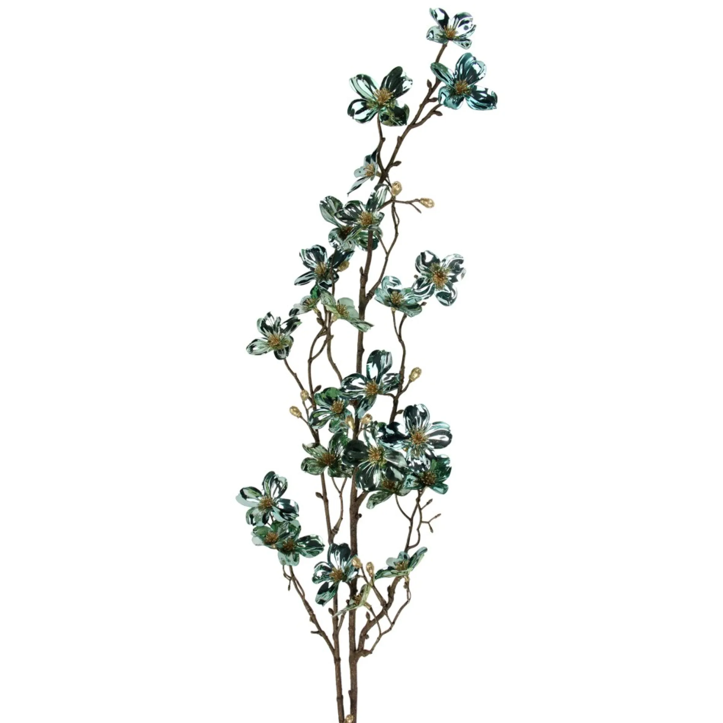 43" Green And Brown Artificial Dogwood Floral Christmas Craft Spray