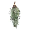 31" Green And Brown Frosted Pine Cone Twig Artificial Christmas Swag