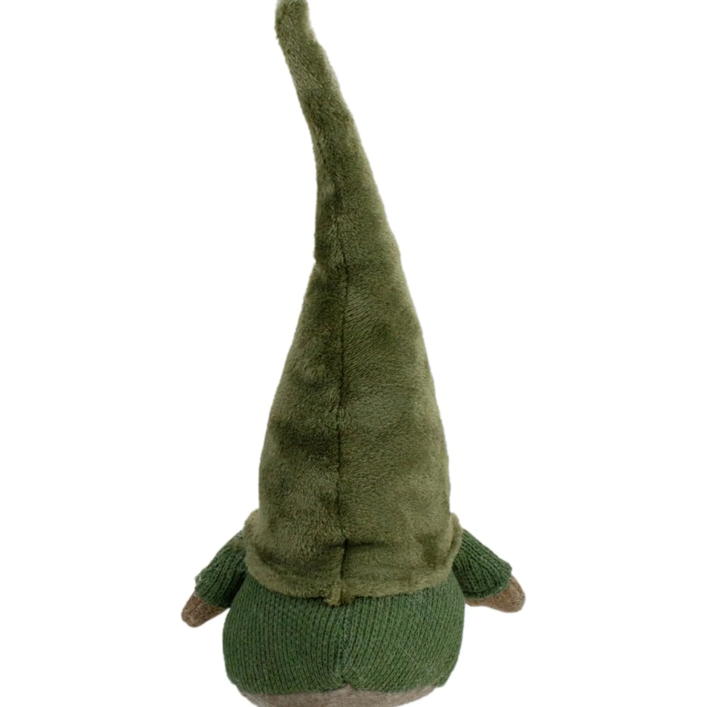 17" Green And Brown Sitting Gnome Christmas Tabletop Decor