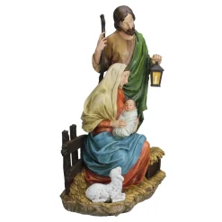 15" Green And Orange Holy Family Christmas Nativity Figure